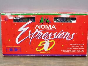 VTG NOMA EXPRESSIONS "NEW" 50 COLORED CHRISTMAS LIGHT SET